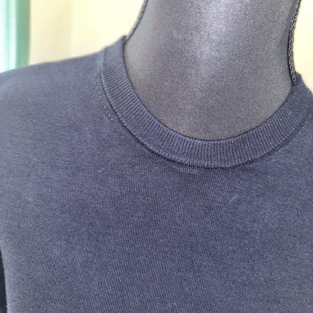 Zara Womens Navy Blue Viscose Blend Short Sleeve Pullover - Picture 2 of 8